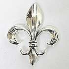 Fleur de Lis Fashion Pin Broach in gold plating, crysta items in 