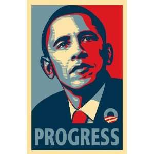 Shepard Fairey   Rare Obama Campaign Poster   Progress POSTER Canvas