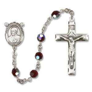  St. Ignatius of Loyola Garnet Rosary Jewelry