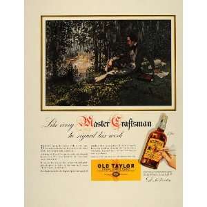 1937 Ad Old Taylor Bourbon Whiskey Stephen C. Foster 