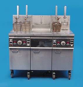   BL Commercial Kitchen Gas Fryer with Basket Lift, Fry Dump  