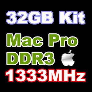 32GB (4 X 8GB) DDR3 ECC 1333MHz Apple Mac Pro Westmere 0846923002413 