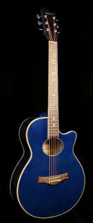 Acoustic Guitar Gitano Spruce Top CONCERT Midnight Blue  