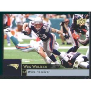 Wes Welker   Patriots   2009 Upper Deck NFL Football Trading Card in 