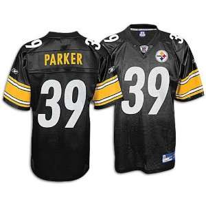 Willie Parker Jersey Reebok Black Replica #39 Pittsburgh Steelers 