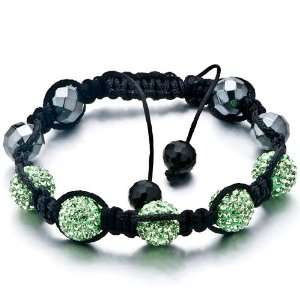   Disco Ball Friendship Bracelets Adjustable (5 Green) Pugster Jewelry