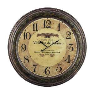  Sterling Home Metal Mantel Style Violettes De Parme Clock 