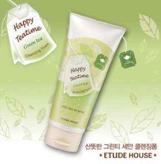   ] EtudeHouse Happy Tea Time Cleansing Foam Green Teatime 120ml  