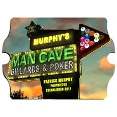 Neon Styled Personalized Man Cave Bar B Q Pub Wall Sign  
