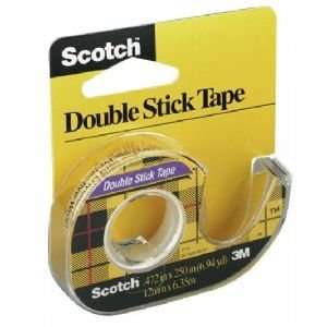 12 PACK 3M DOUBLE STICK TAPE 1/2x250 Drafting 