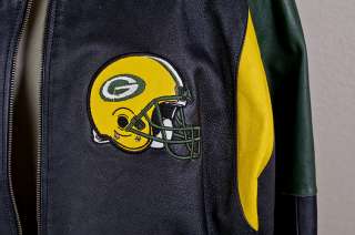 Carl Banks GREEN BAY PACKERS NFL Leather Jacket XL  