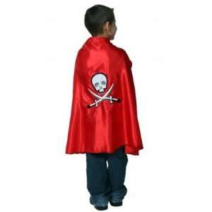   Red Carribean Pirate Skull Dressup Cape Costume Lot 12 Toys & Games