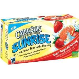 Caprisun Juice Drink Sunrise Berry Strawberry Tangerine Morning 6 Oz 