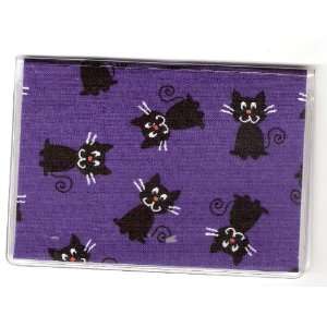 Debit Check Card Gift Card Drivers License Holder Black Kitty Cat on 