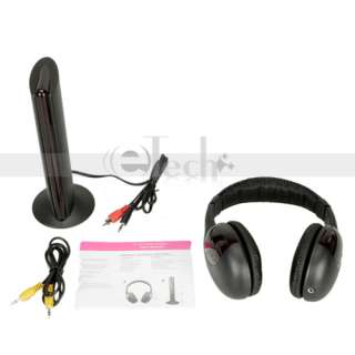   Wireless Headphone Earphone Black For /MP4 PC TV CD FM Radio  