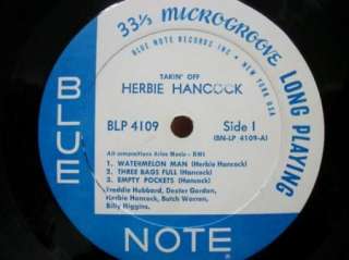 JAZZ LP HERBIE HANCOCK Takin Off HUBBARD GORDON WARREN HIGGINS Blue 
