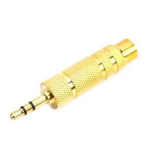  Adapter Gold Connector Plug M 1/8 to F 1/4 Electronics