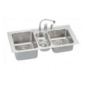  Elkay top mount triple bowl kitchen sink LGR4322C Lustrous 