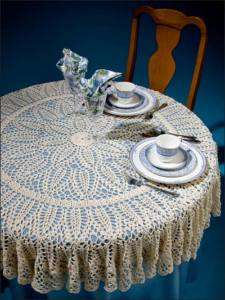 Elegant Tablecloths in Half time Crochet Pattern Book  