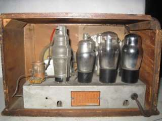   Antique McMurdo Silver HARVARD Tube Shortwave Radio Wood Case WORKS