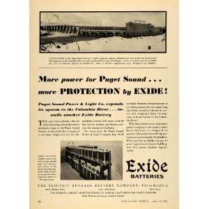  1932 Ad Electric Storage Battery Co Exide Puget Sound 