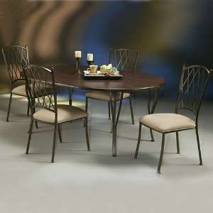  Atrium Oval Extension Laminate Table and Side Chair Dining 