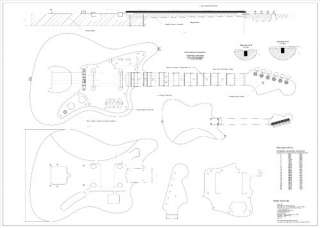 Full Scale Plans for the Fender Jaguar Electric Guitar