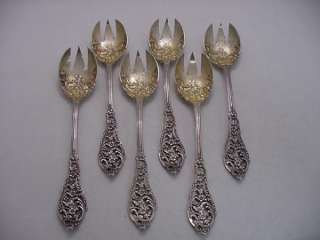   of Antique Sterling SIlver Theodore B. Starr Gilded Ice Cream Forks