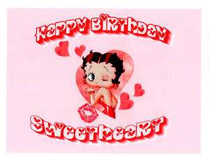 BETTY BOOP, 1/4 SHEET ICING CAKE TOPPER  