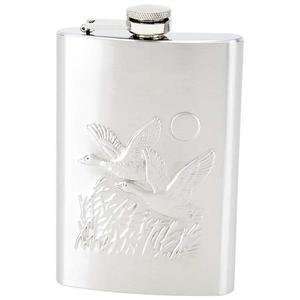  Maxam 8Oz Embossed Duck Scene Flask 