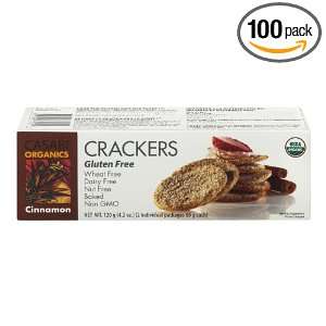 Casabi Organics Crackers Cinnamon, 4.2 Grocery & Gourmet Food