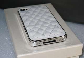   Luxury Soft Leather White Case for iPhone 4S / iPhone 4 Retail package