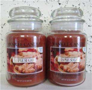 LOT of 2 Yankee Candle 22 oz Jars MAPLE SUGAR retired  