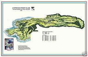 Cypress Point Club course map print  