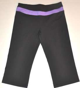 KIRKLAND CAPRI Yoga Crop Pants REVERSIBLE workout XS XL  