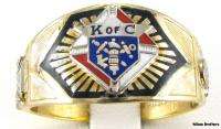 KNIGHTS of COLUMBUS   10k White & Yellow Gold fraternal RING A+ 