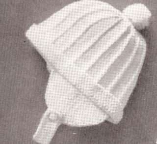 Baby Boy Set Hat Sweater Booties Knitting Pattern Vntg  