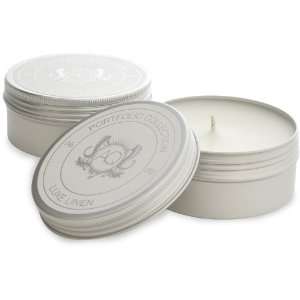  Aquiesse Luxe Linen Large Tin Candle