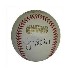  Red Sox Jason Varitek Autographed 2007 World Series Baseball (MLB 