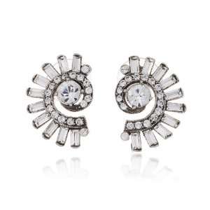  Ben Amun   Crystal Crescent Earrings Jewelry