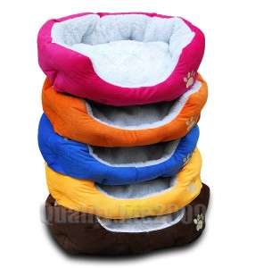 small large coffee cozy soft warm fleece pet bed puppy dog cat mat 