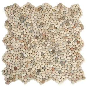   & Stones Cream/Beige Kitchen Tumbled Natural Stone Tile   17456