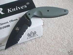 Ka Bar TDI Law Enforcement Knife 1485FG Foliage Green Handle Black 