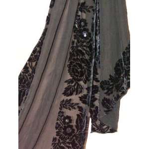  CEJON Rayon & Silk Wrap Floral Design Scarf W10792 Patio 