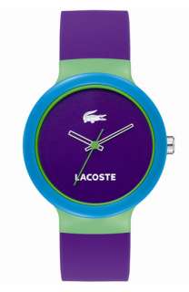 Lacoste Goa Stripe Silicone Strap Watch  