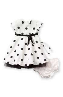 Sweet Heart Rose Polka Dot Dress (Infant)  