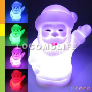 Color Change LED Santa Claus Xmas Mood Lamp Night Light  