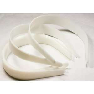  White Plastic Headbands 1 144pcs 