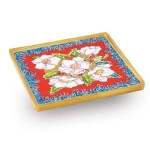  Hellebores and Holly Coasters (Pair) Enamel Box