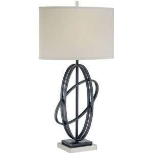  Trillo Collection 1 Light 32 Black Metal Table Lamp with 